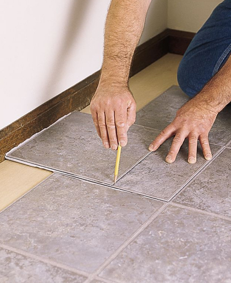 how to install vinyl floor tiles