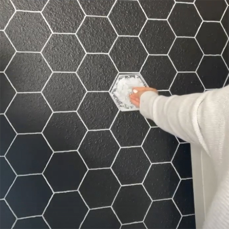 Decorate Walls with a Geometric Design and a Paint Pen