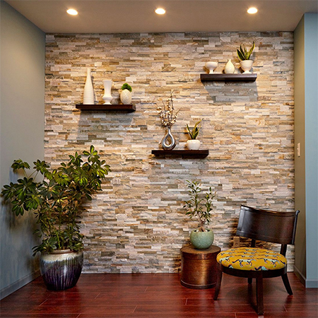 How to Clad a Wall With Faux Stone Panels