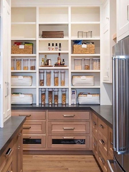 Ideas For An Open Pantry In A Kitchen