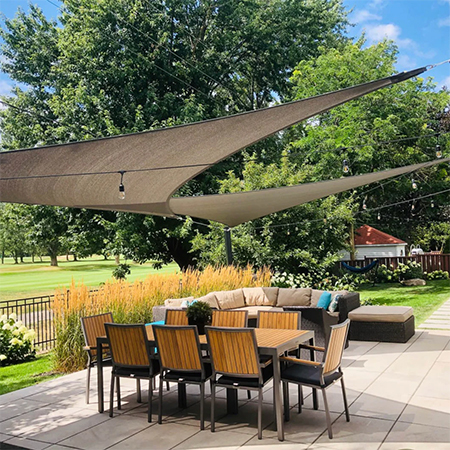 Shade sails are another solution for bringing shade