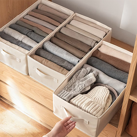 storage containers for clothes shelves
