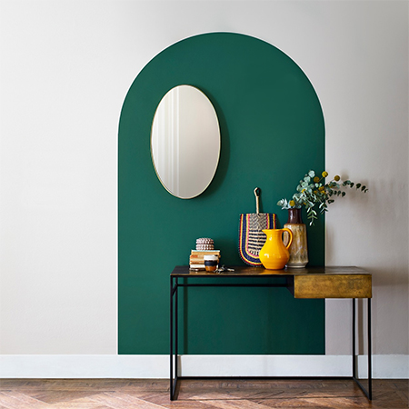 how to create painted shapes on a wall