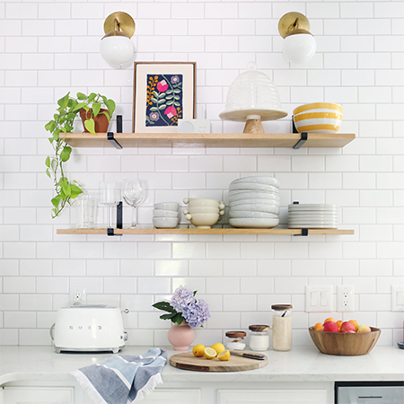 When to consider shelves instead of wall cupboards