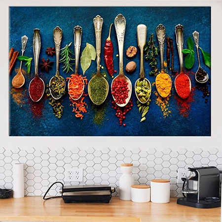 colourful art for a kitchen