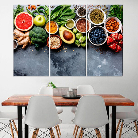 colourful art for kitchen