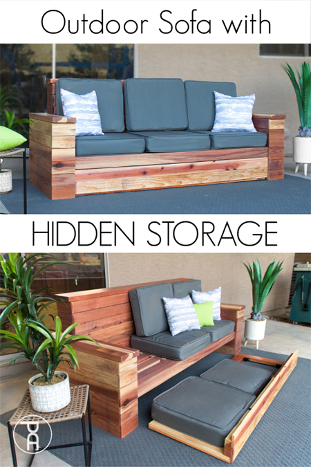 instructions to build outdoor sofa with storage