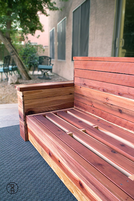 build a wooden outdoor sofa