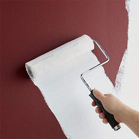 use leftover paint to paint over coloured walls