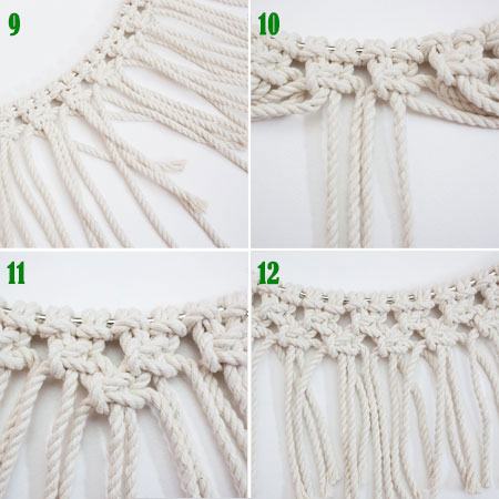 macrame knots for mirror frame