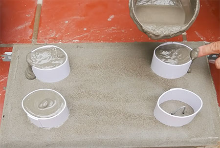 how to make legs for concrete planter