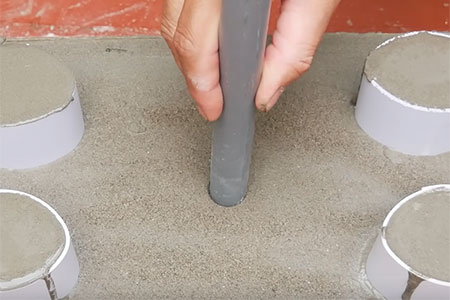 make drainage hole in concrete planter