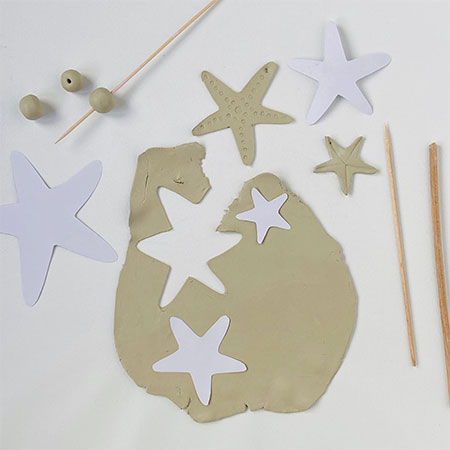 how to make airdry clay starfish wall hanger