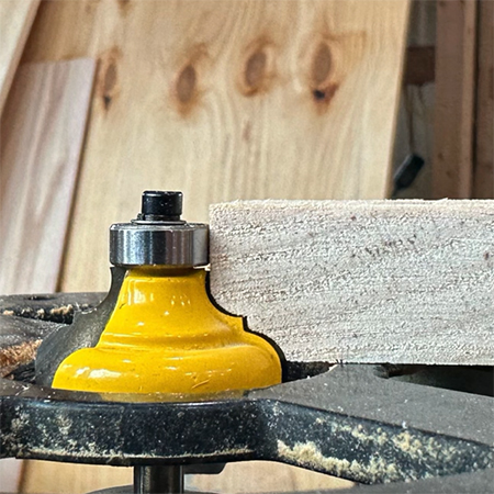 ogee router bit for fence caps