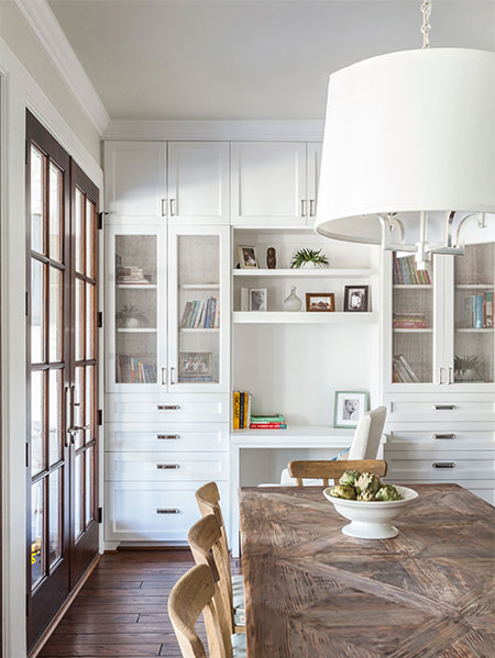 Floor-to-ceiling storage cupboards for a dining room