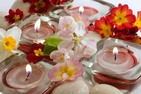 create mood with scented candles