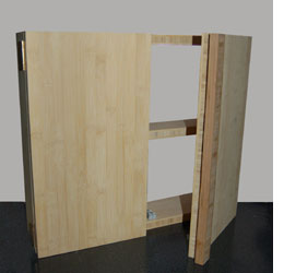 DIY Bamboo bathroom cabinet
