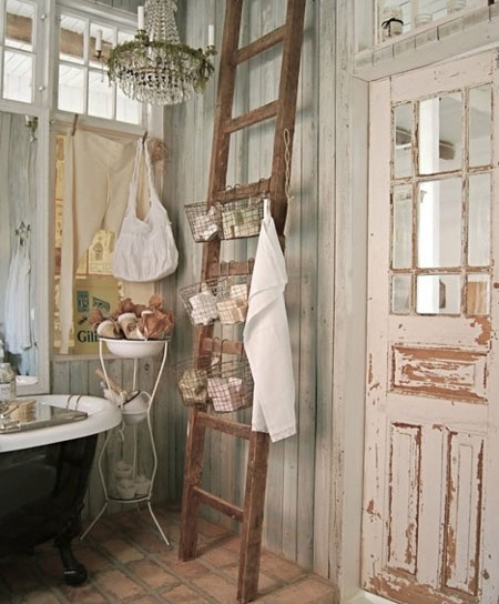 shabby chic vintage distressed reclaimed bathroom