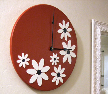 Upholstery pin clock you can make