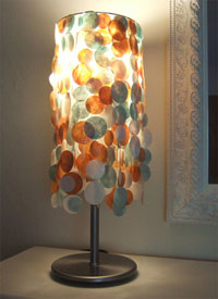 Make a funky table lamp