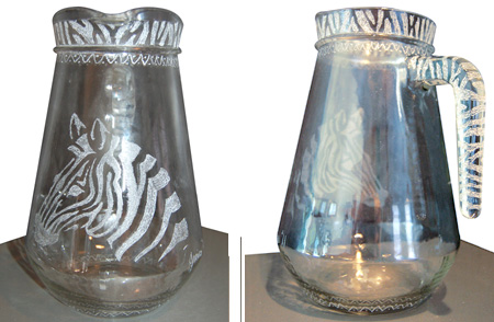Dremel engraved jug multitool rotary tool engrave on glass
