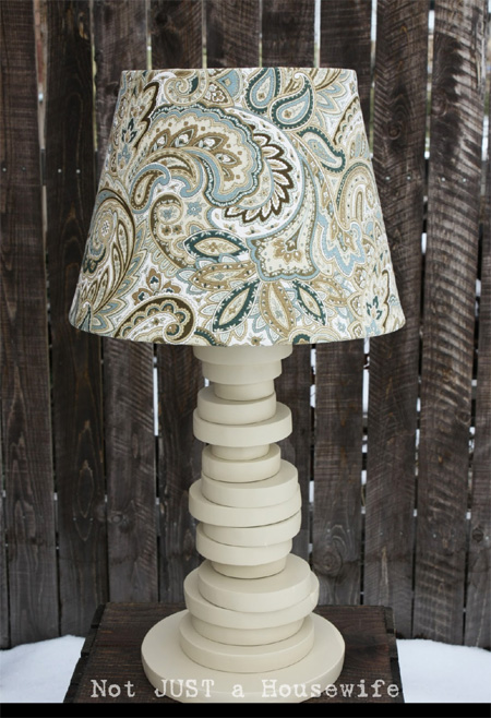 Use off cuts to make a table lamp