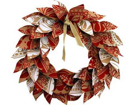 Paper christmas wreath