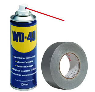quick fix bathroom repairs wd 40 and duct tape