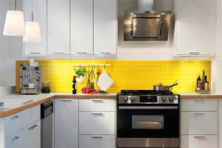 kitchen backsplash modern yellow tiles dzine splashback colour splash kitchens integral various become materials feature options today there