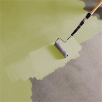 Stain or paint a concrete floor
