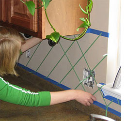 Paint a kitchen backsplash