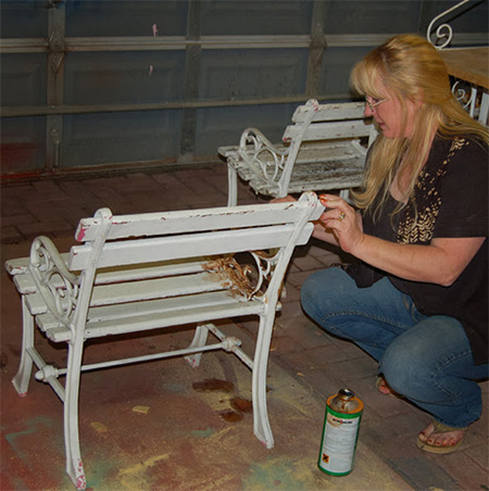 Garden bench makeover 