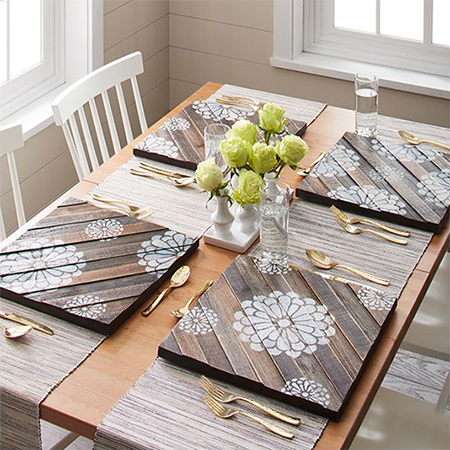 HOME DZINE Craft Ideas  Turn wood offcuts into placemats