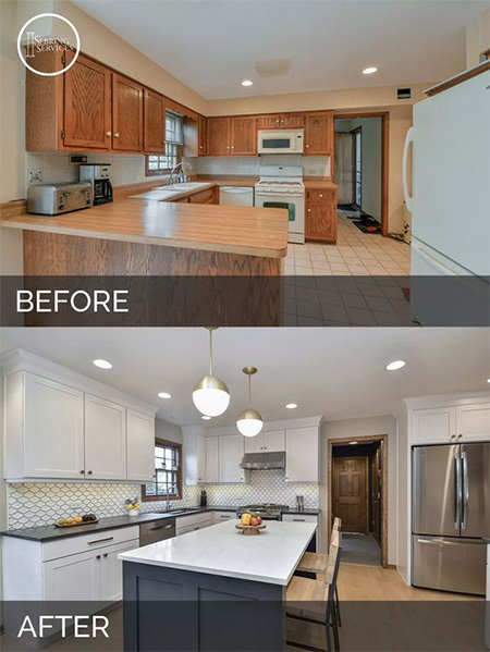 HOME DZINE Kitchen | Before and after kitchen renovations