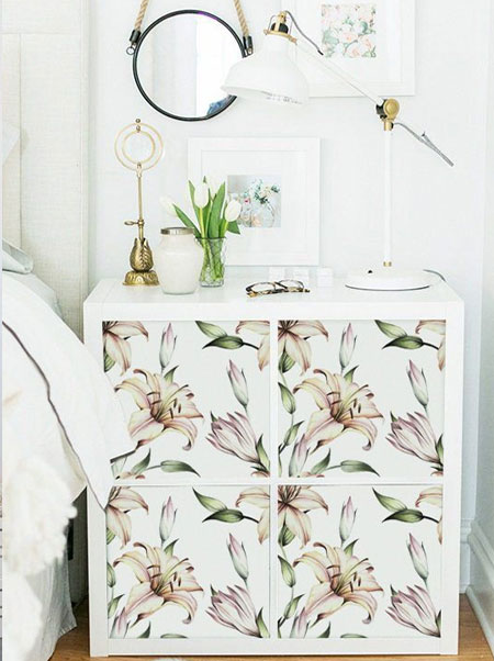 apply wallpaper to furniture