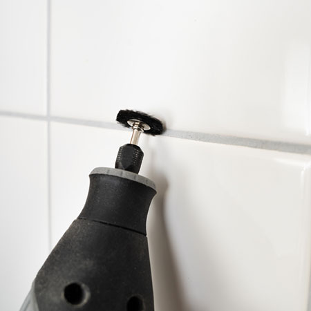 easy way to clean tile grout