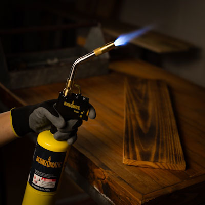 How to burn wood with a blow torch