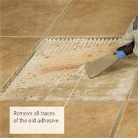 Replacing a broken floor tile 