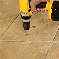 Replacing a broken floor tile